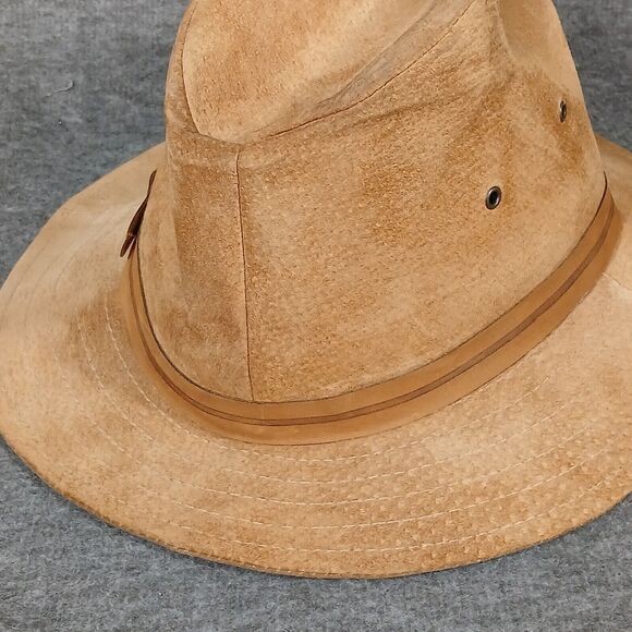 Sima International Men Vintage 100% Suede‎ Made in USA Trimmed Hat Fedora Size M - Picture 4 of 16